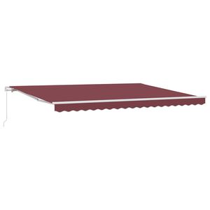 vidaXL k&auml;sitsi sisset&otilde;mmatav varikatus, burgundia punane, 450x300 cm