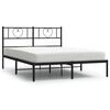 vidaXL metallist voodiraam peatsiga, must, 120 x 200 cm