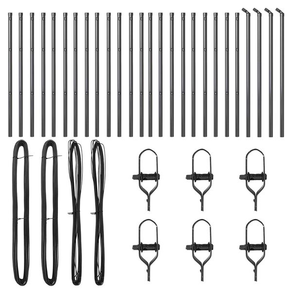 vidaXL Aiapost Muu 26 pcs Hall 3,2 x 3,2 x 80 cm Teras