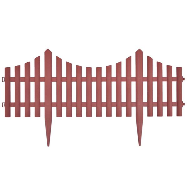 vidaXL 17 tk murupiirded 10 m, pruun