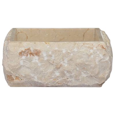 vidaXL valamu, kreemjas, 30x30x13 cm, marmor