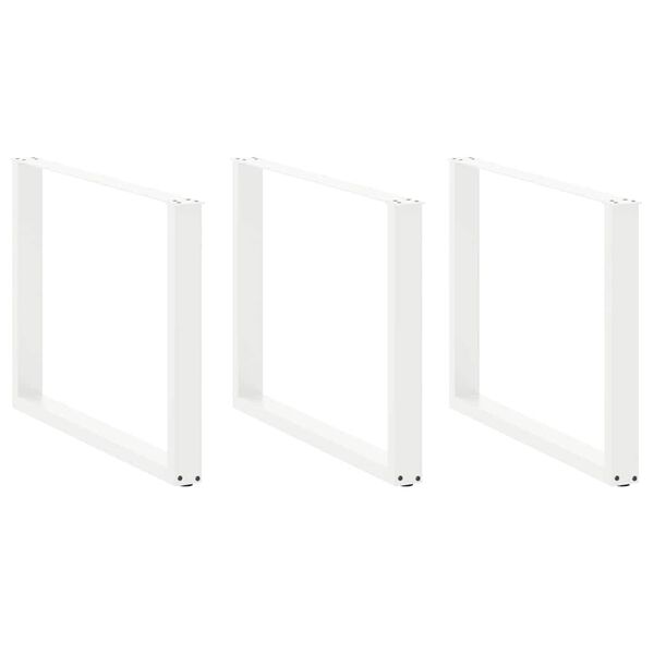 vidaXL s&ouml;&ouml;gilaua jalad U-kujulised 3 tk valged 100 x (72-73) cm terasest