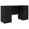 vidaXL Laud sahtliga riiuliga Must tamm 140 x 49 x 76 cm Tehispuit
