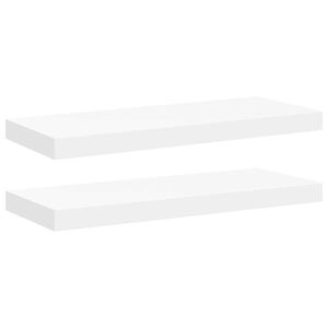 vidaXL seinariiulid, 2 tk, valge, 60 x 23,5 x 3,8 cm MDF