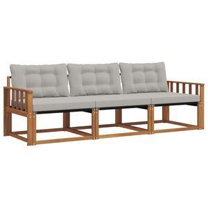 vidaXL V&auml;li diivanikomplekt padjaga 3 pcs Looduslik ja Hele Hall