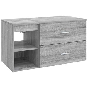 vidaXL Vannitoa m&ouml;&ouml;bleset 2 pcs Hall Sonoma Tehispuit