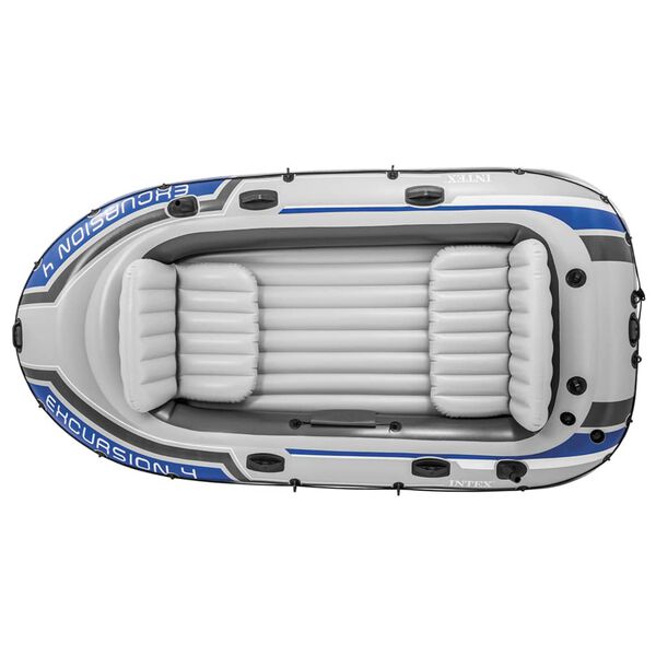 Intex kummipaadi komplekt "Excursion 4" landimootori ja klambriga