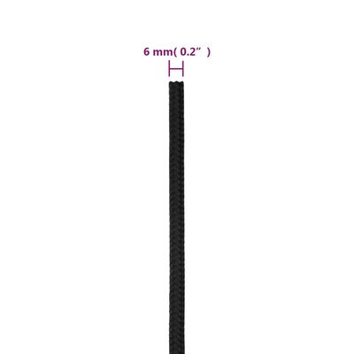 vidaXL paadiköis, täismust, 6 mm, 250 m, polüpropüleen