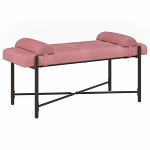vidaXL N&ouml;&ouml;bitatud pink patjadega padjaga Roosa 110 x 40 x 46 cm Samet