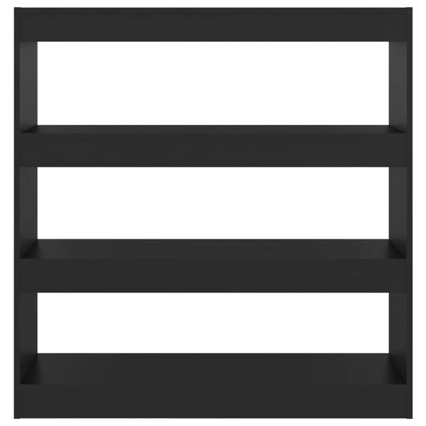 vidaXL raamaturiiul/ruumijagaja, must, 100x30x103 cm