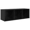 vidaXL Telerikapi komplekt 72 x 35 x 37 cm Must Tehispuit