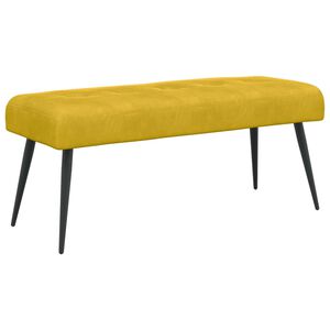 vidaXL N&ouml;&ouml;riga pehmendatud pink Kollane 110 x 40 x 46 cm Samet