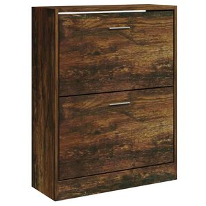 vidaXL jalatsikapp, suitsutatud tamm, 63 x 24 x 81 cm, tehispuit
