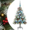 vidaXL Tehisj&otilde;ulupuu Roheline ja valge 120 cm PVC, metall ja plastik
