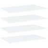 vidaXL riiuliplaadid 4 tk, valge, 80 x 50 x 1,5 cm, tehispuit