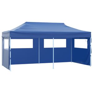 vidaXL professionaalne kokkupandav peotelk 4 seina 3 x 6 teras sinine