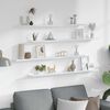 vidaXL seinariiulid, 4 tk, k&otilde;rgl&auml;ikega valge, 100 x 9 x 3 cm