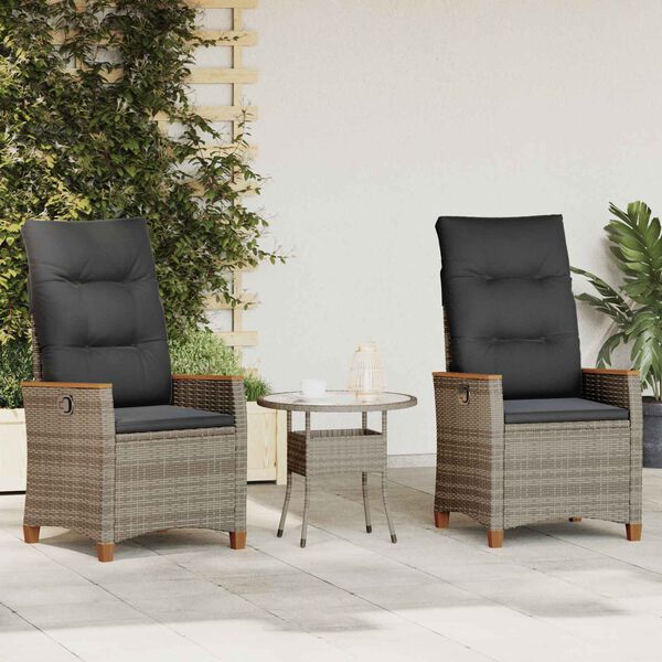 vidaXL Lamav aialtool Hall ja tumehall 64 x 57,5 x 112 cm pol&uuml;rotang