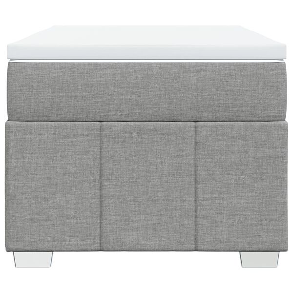 vidaXL kontinentaalvoodi madratsiga, helehall, 80x200 cm, kangas