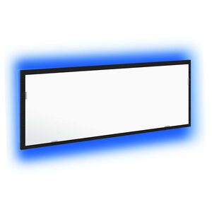 vidaXL LED vannitoa peegel peegliga Must tamm 100 x 8,5 x 37 cm Klaas