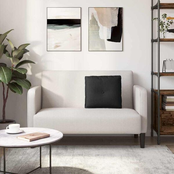 vidaXL Seljatugi padi Must 50 x 19 x 45 cm kangas