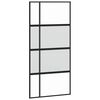 vidaXL liuguks, must, 102,5 x 205 cm, karastatud klaas ja alumiinium