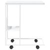 vidaXL lisalaud ratastega, valge, 55 x 36 x 63,5 cm, tehispuit