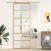 vidaXL liuguks, kuldne, 76x205 cm, l&auml;bipaistev ESG-klaas ja alumiinium