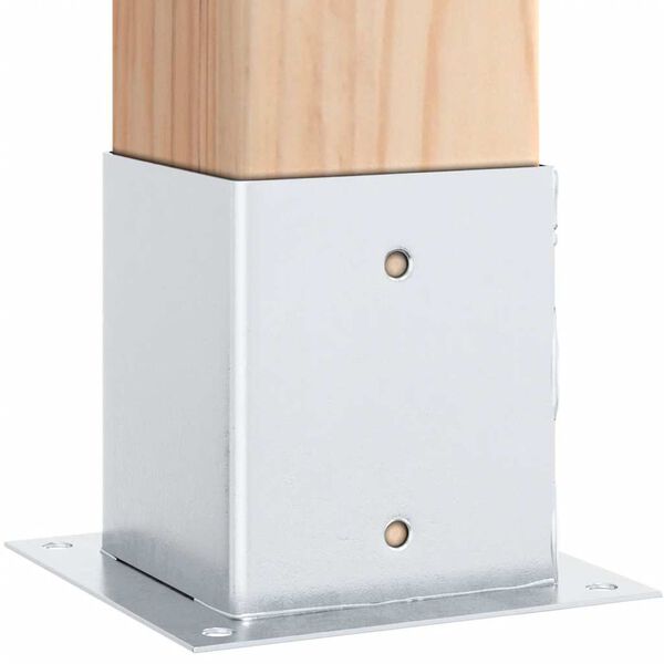 vidaXL postialused ruudukujulised 12 tk, 121x121 mm, tsingitud teras