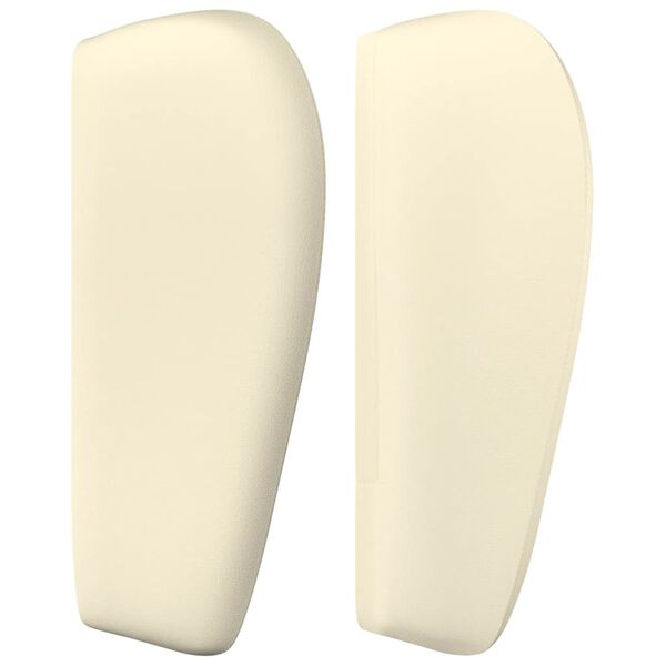 vidaXL voodipeats servadega, kreemjas, 163x23x78/88 cm, kunstnahk