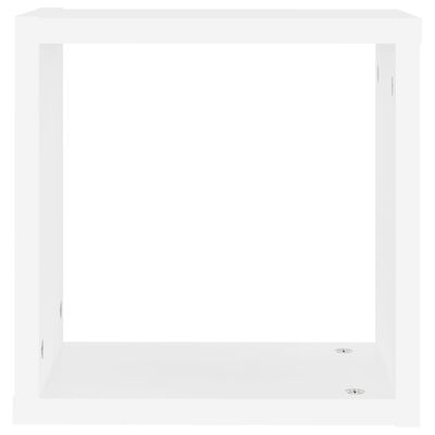 vidaXL kuubikukujulised seinariiulid 6 tk, valge, 30 x 15 x 30 cm