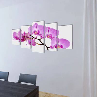 Seinamaalikomplekt orhideega, 200 x 100 cm
