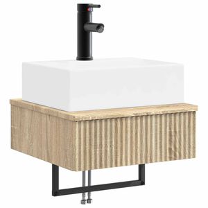 vidaXL Seinale paigaldatav pesu bassein Sonoma tamm 40 x 41 x 39 cm