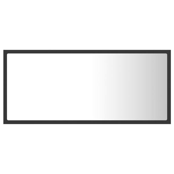 vidaXL LED vannitoa peeglikapp, hall, 90x8,5x37 cm, akrüül