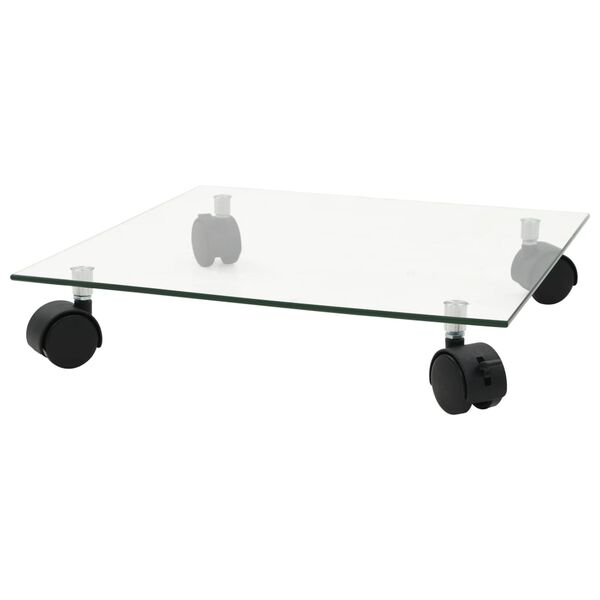 vidaXL ratastega taimealused 2 tk, karastatud klaas, kandiline