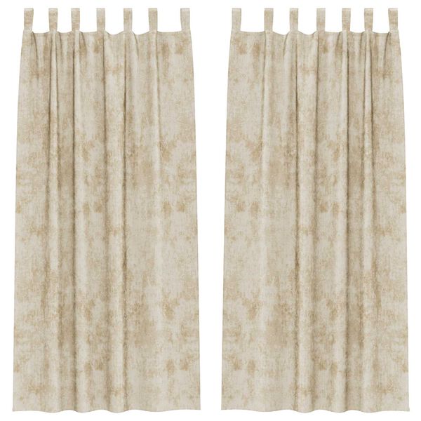vidaXL Satiinist kardinad kardinatega 2 pcs cream 260 x 140 cm Samet