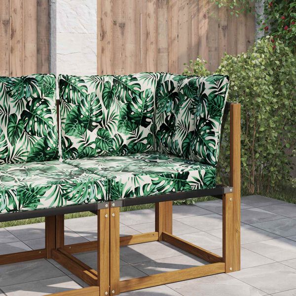 vidaXL V&auml;lim&ouml;&ouml;blitugi patja 3 pcs Lehe muster Pol&uuml;ester