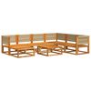 vidaXL 8-osaline aiadiivanikomplekt patjadega, puit, akaatsia ja köis