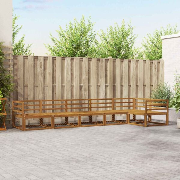 vidaXL V&auml;li diivanikomplekt 6 pcs Neutraalne Tugev akatsiapuu