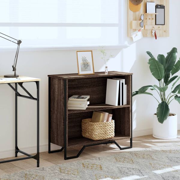 vidaXL raamatualus, pruun tamm, 80x31x74,5 cm, tehispuit