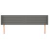 vidaXL voodipeats servadega, tumehall, 163x16x78/88 cm, kangas