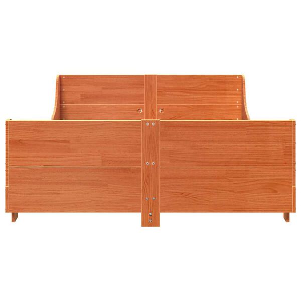 vidaXL voodiraam ilma madratsita, vahapruun, 120 x 200 cm, m&auml;nnipuit