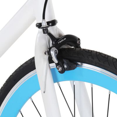 vidaXL ühekäiguline jalgratas, valge ja sinine, 700C 59 cm