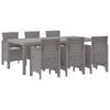vidaXL Aia s&ouml;&ouml;gilaudade komplekt 7 pcs Helehall Pol&uuml;prop&uuml;leen
