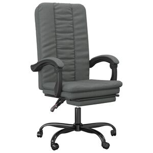 vidaXL reguleeritav kontoritool, tumehall, kangas