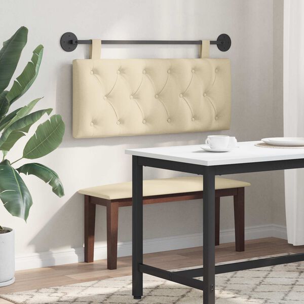 vidaXL Rippuv Peatoe Seinale kinnitatav cream 110 x 55 x 7 cm kangas