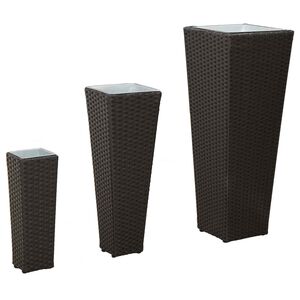vidaXL V&auml;listingimustes komplekt 3 pcs Must Metall