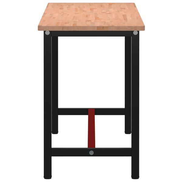 vidaXL töölaud, 180 x 55 x 81,5 cm, pöökpuu ja metall