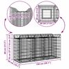 vidaXL Gabioni t&otilde;stetud voodi H&otilde;bedane 150 x 50 x 80 cm Tsinkteras