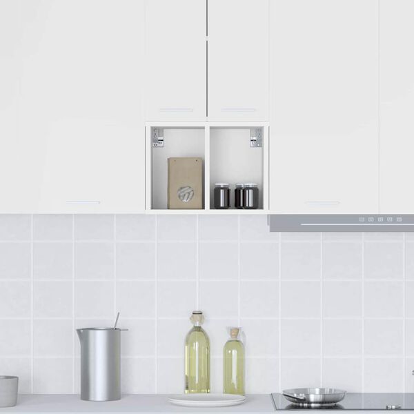 vidaXL Seinakapp ladustamisega Valge 30 x 29,5 x 40 cm Tehispuit